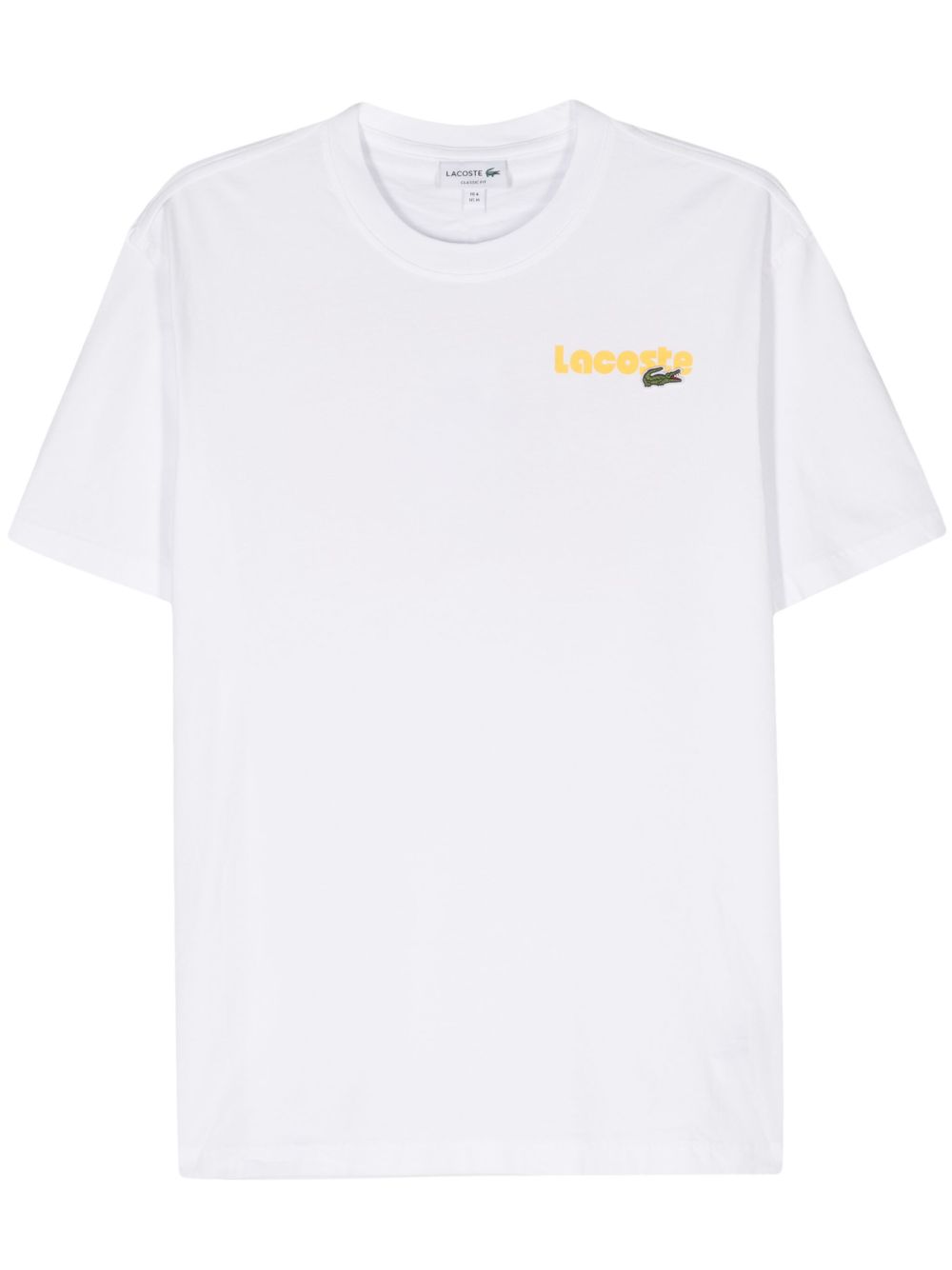 Lacoste logo印花棉T恤 - 白色