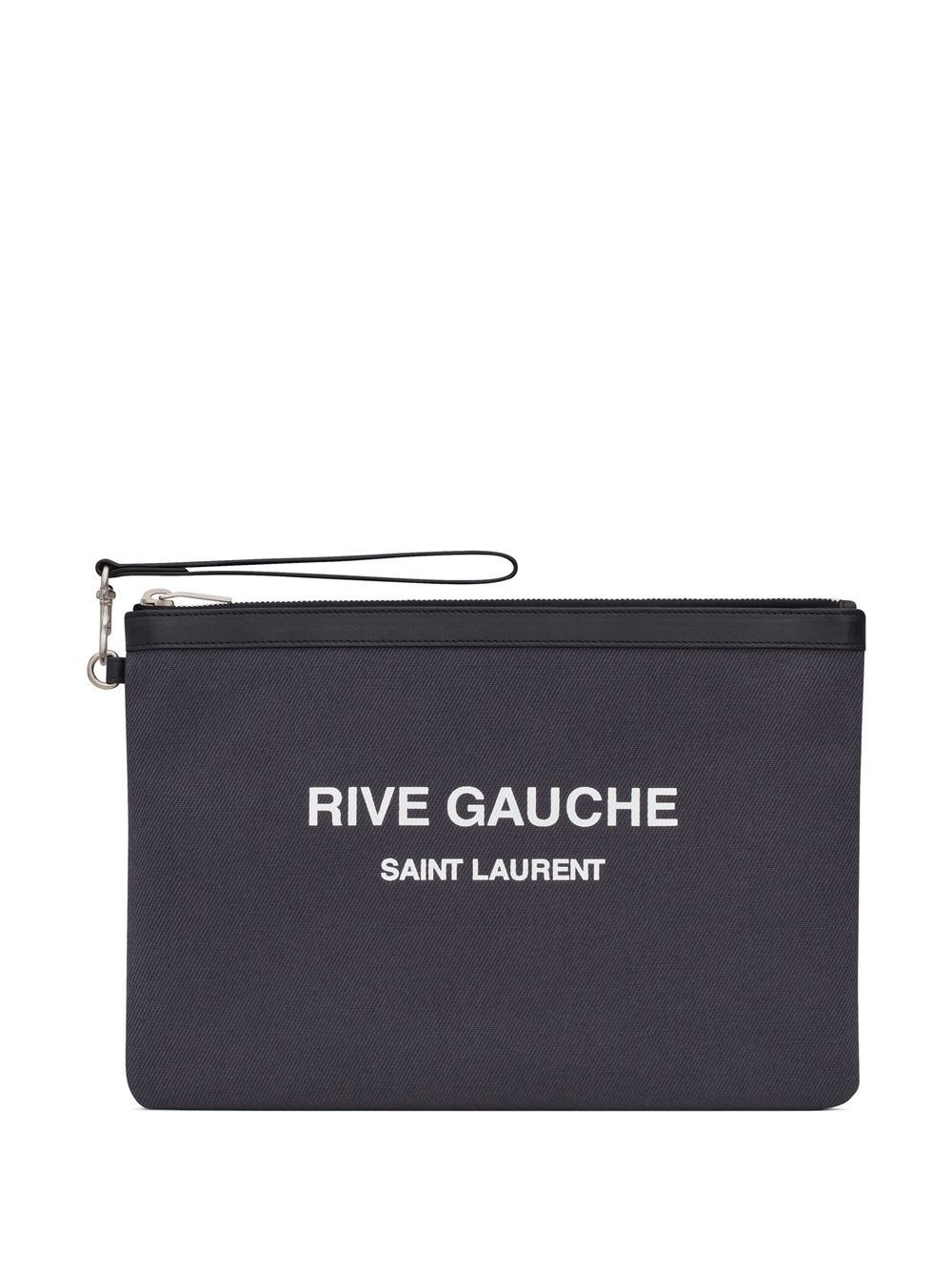 Saint Laurent 圣罗兰 logo印花拉链小袋 - 灰色