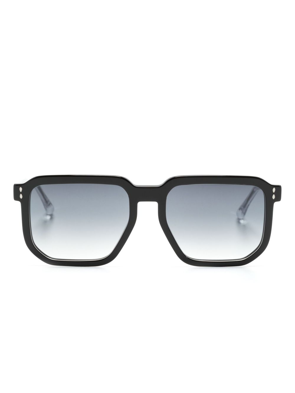 Isabel Marant Eyewear 几何形镜框太阳眼镜 - 黑色