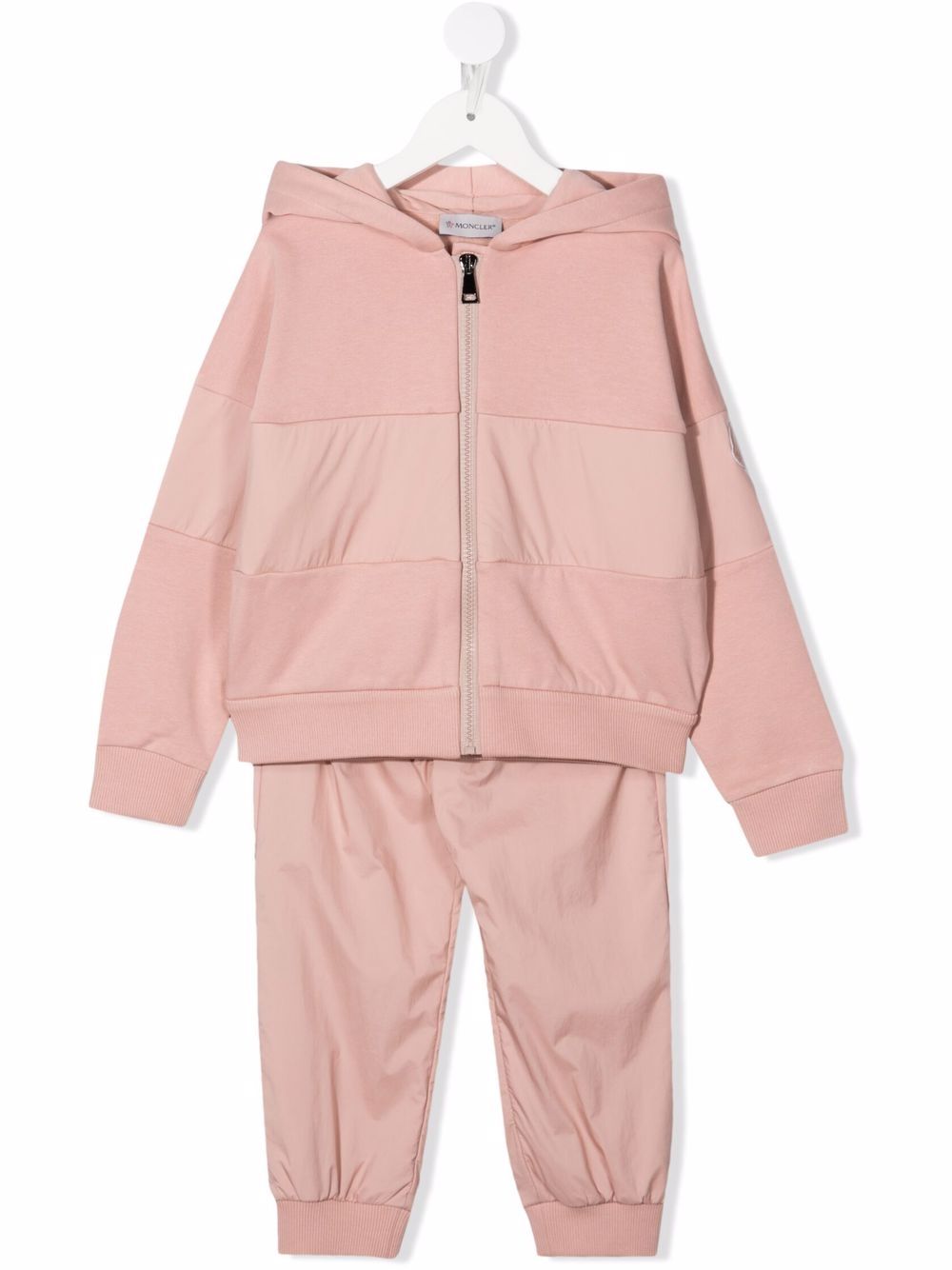Moncler Enfant 拼接运动套装 - 粉色