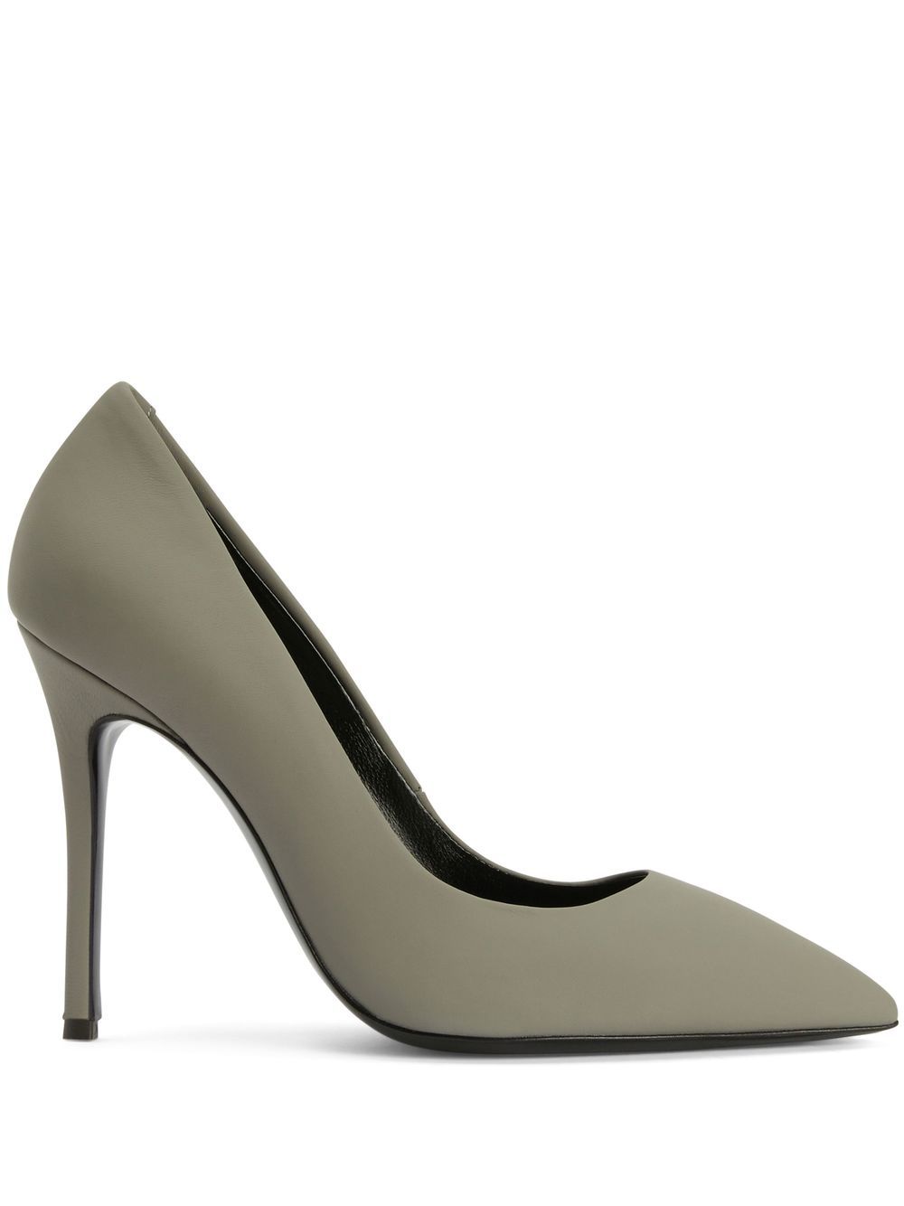 Giuseppe Zanotti Lucrezia 皮质尖头高跟鞋 - 灰色