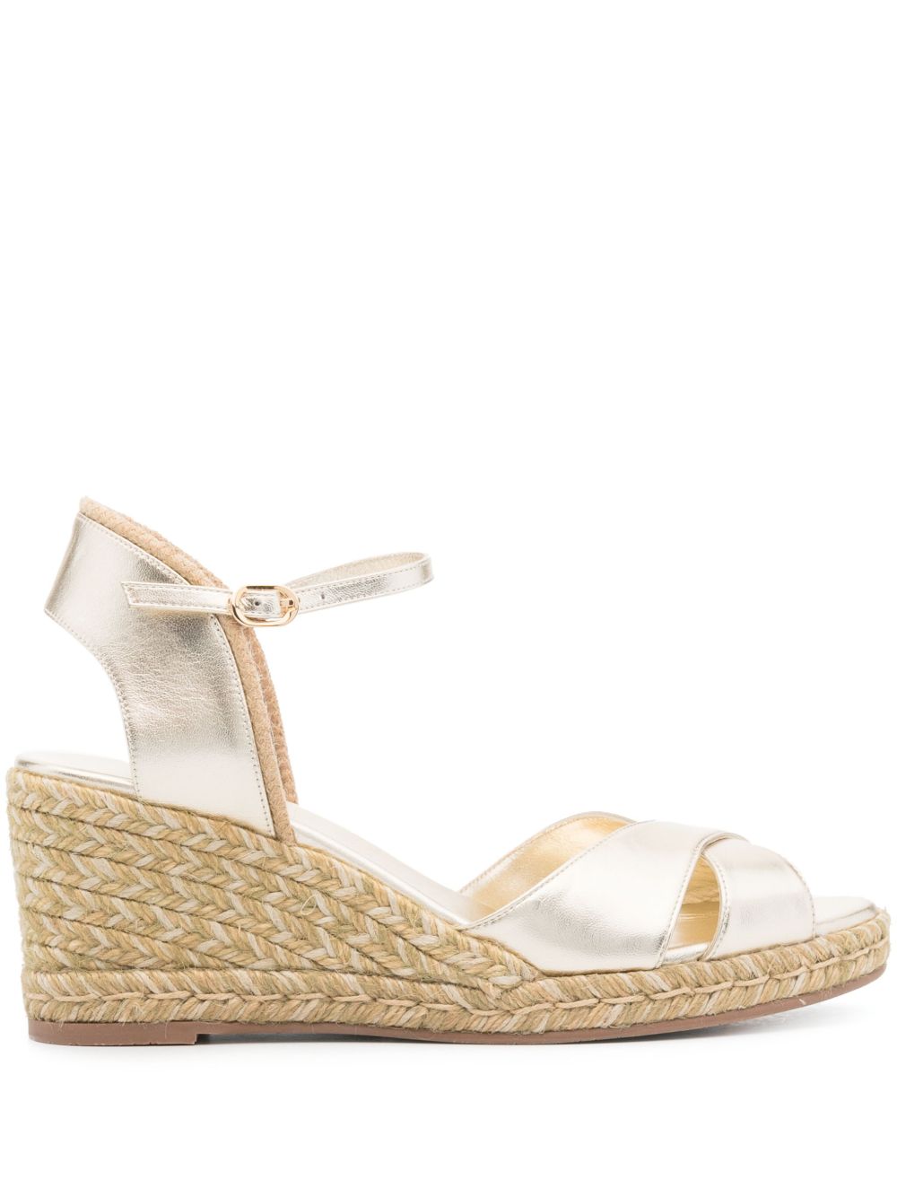 Stuart Weitzman Mirella II 高跟草编鞋 - 金色