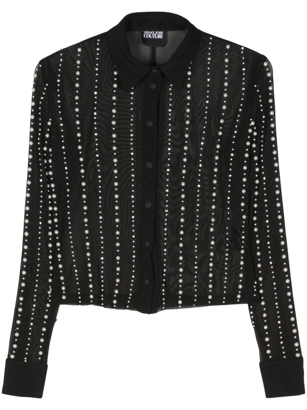 Versace Jeans Couture 人造珍珠衬衫 - 黑色