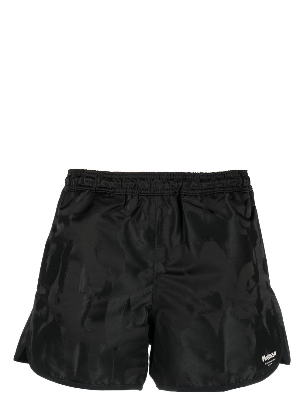 Alexander McQueen Graffiti 泳裤 - 黑色