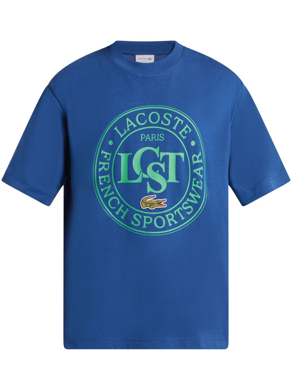 Lacoste logo印花T恤 - 蓝色