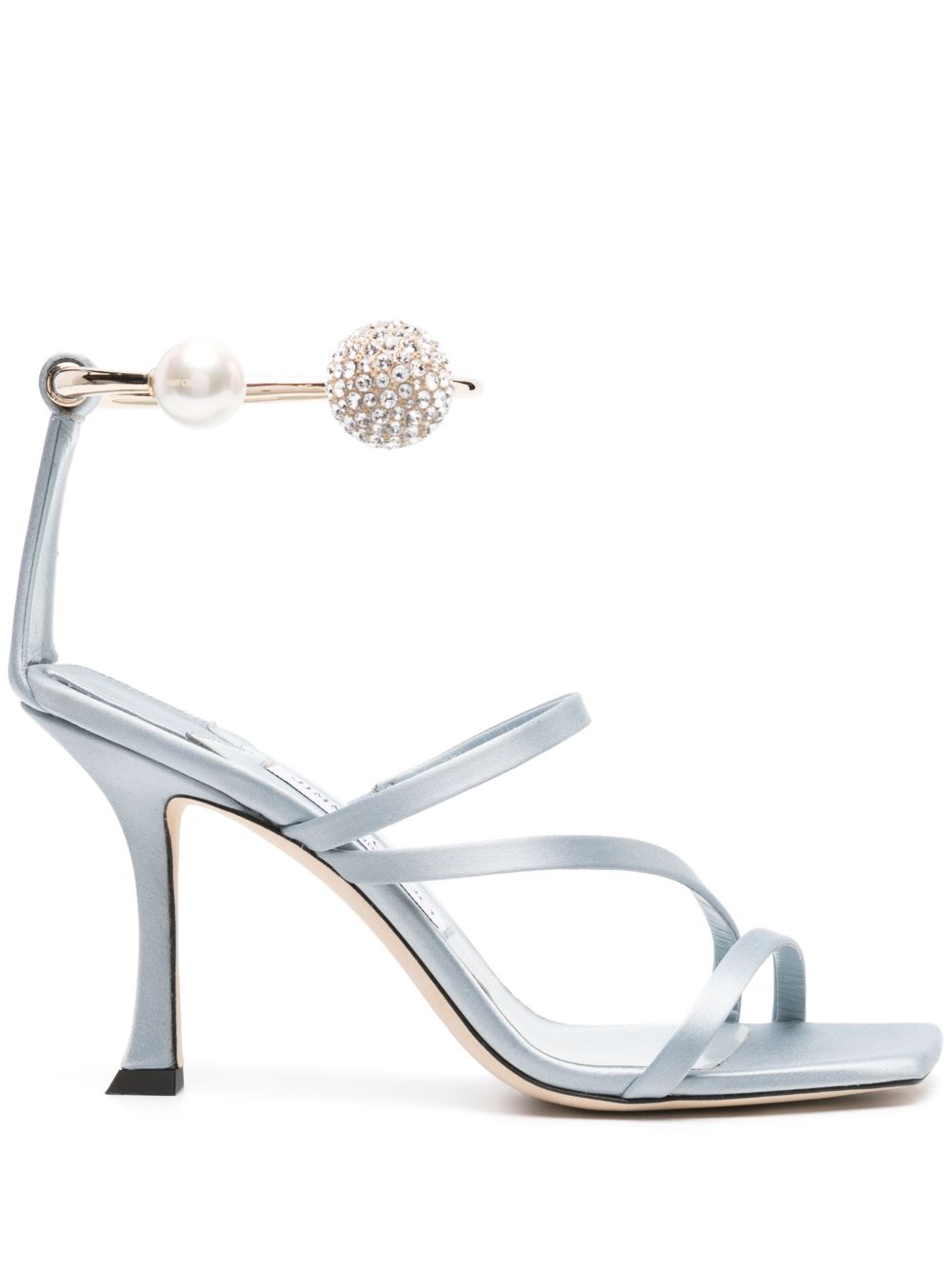 Jimmy Choo Otillia 缎面高跟凉鞋 - 蓝色