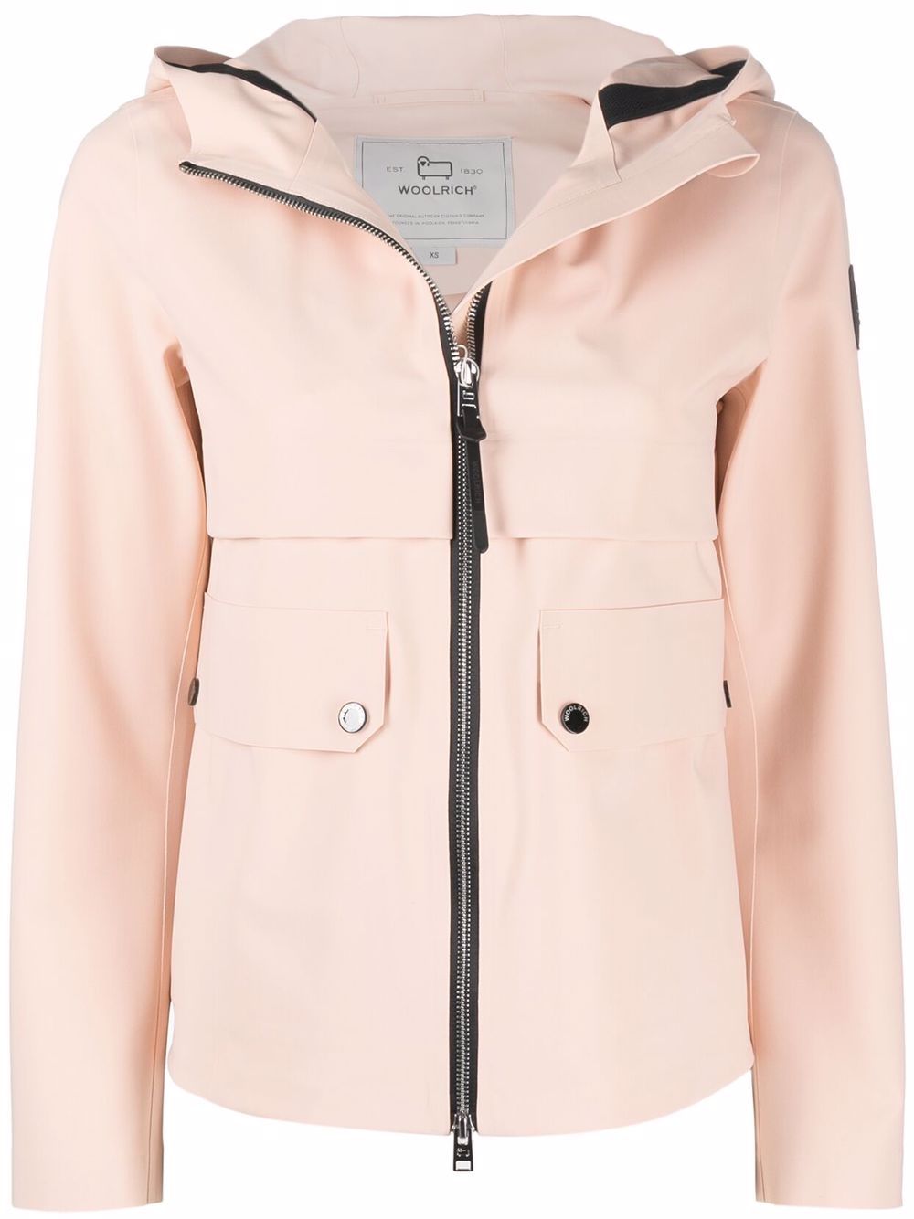 Woolrich 标贴连帽拉链夹克 - 粉色