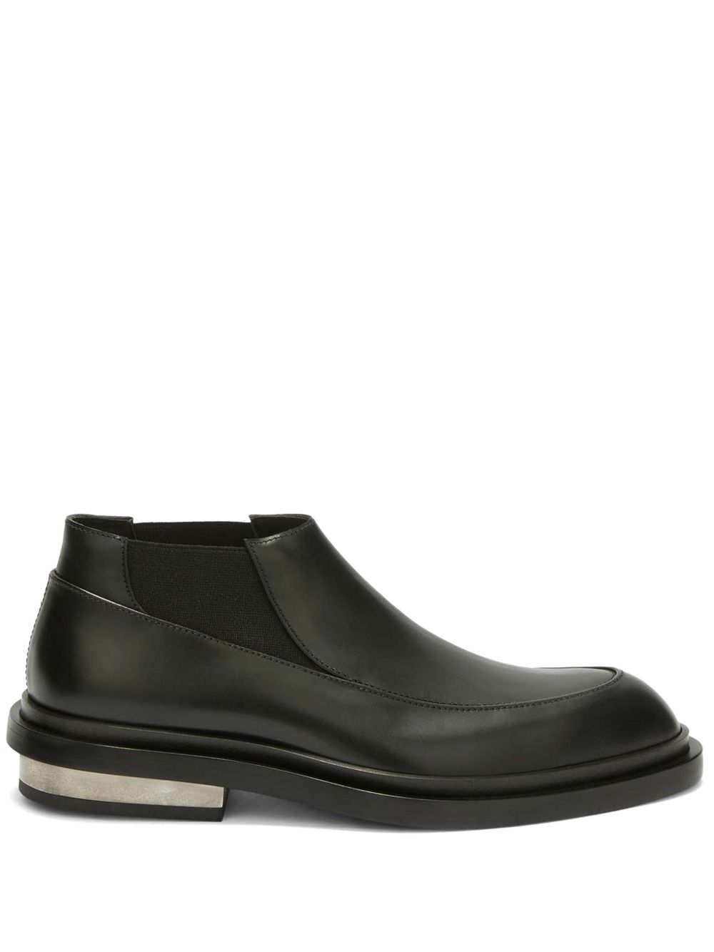 Jil Sander 及踝皮靴 - 黑色