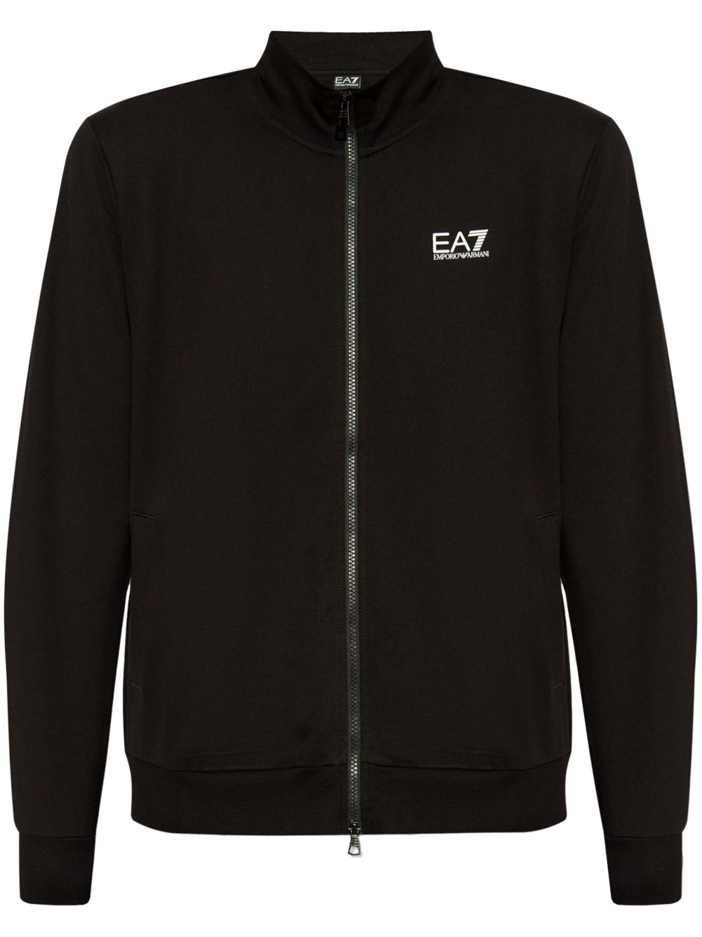 Ea7 Emporio Armani zip-up sweatshirt - 黑色