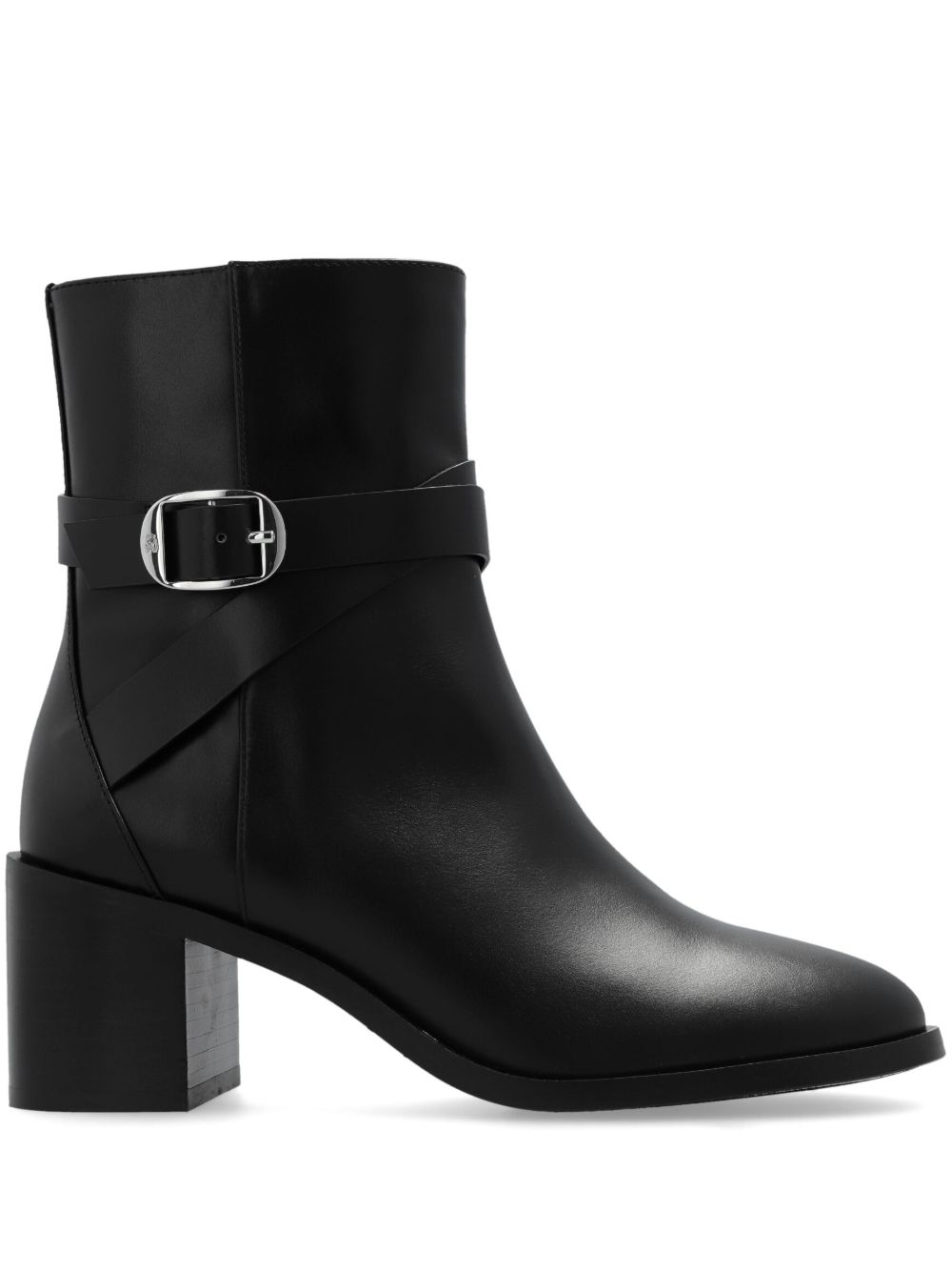 Stuart Weitzman Esme 及踝皮靴 - 黑色