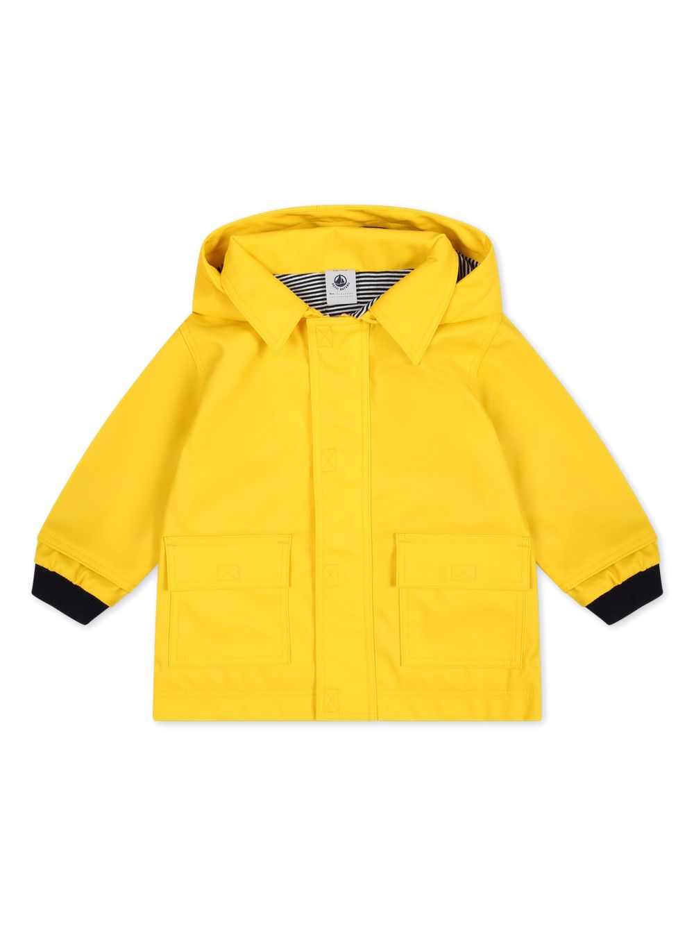 Petit Bateau 防水连帽雨衣 - 黄色