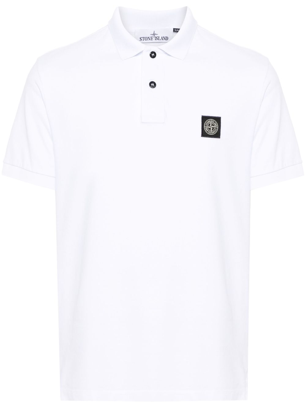 Stone Island 珠地布棉polo衫 - 白色