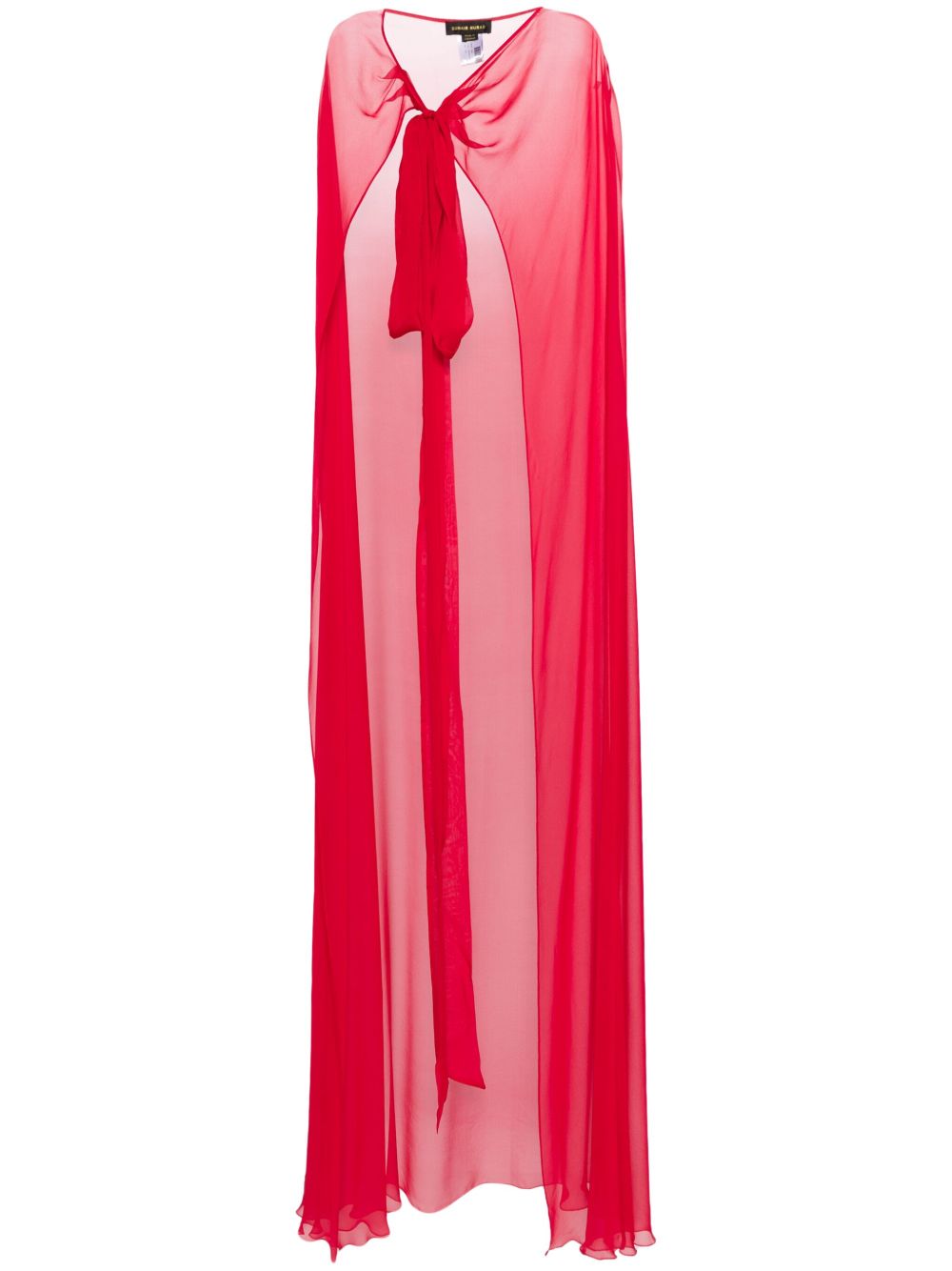 Zuhair Murad 真丝雪纺斗篷 - 红色