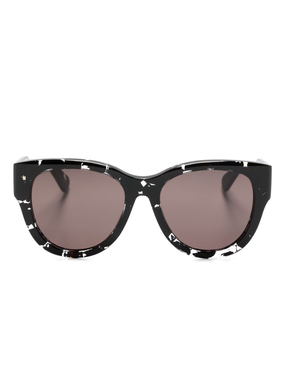 Chloé Eyewear Gayia logo字母太阳眼镜 - 黑色