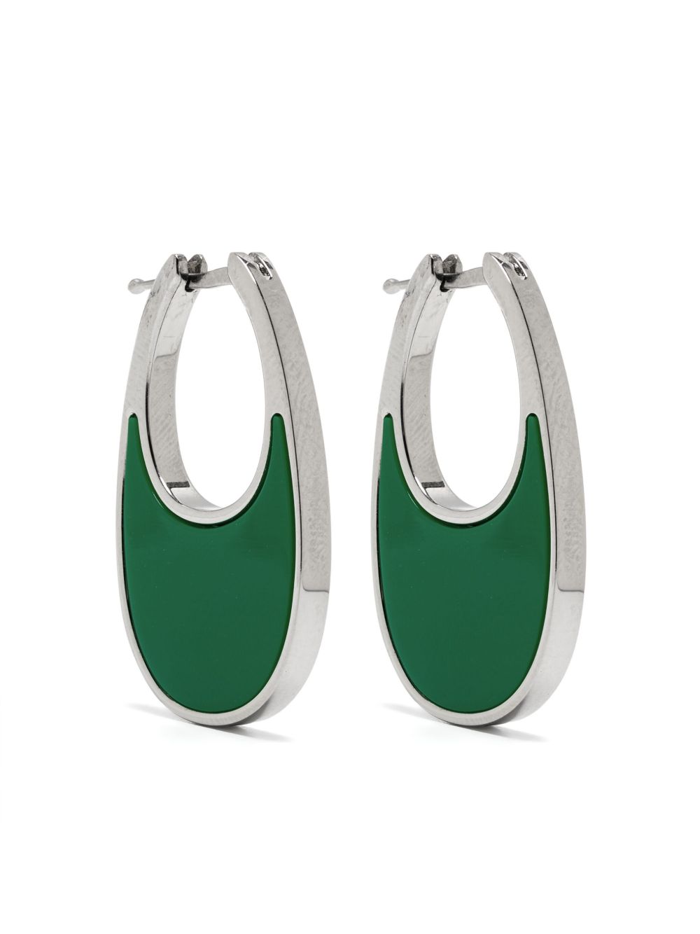 Coperni Swipe 中号耳环 - 绿色