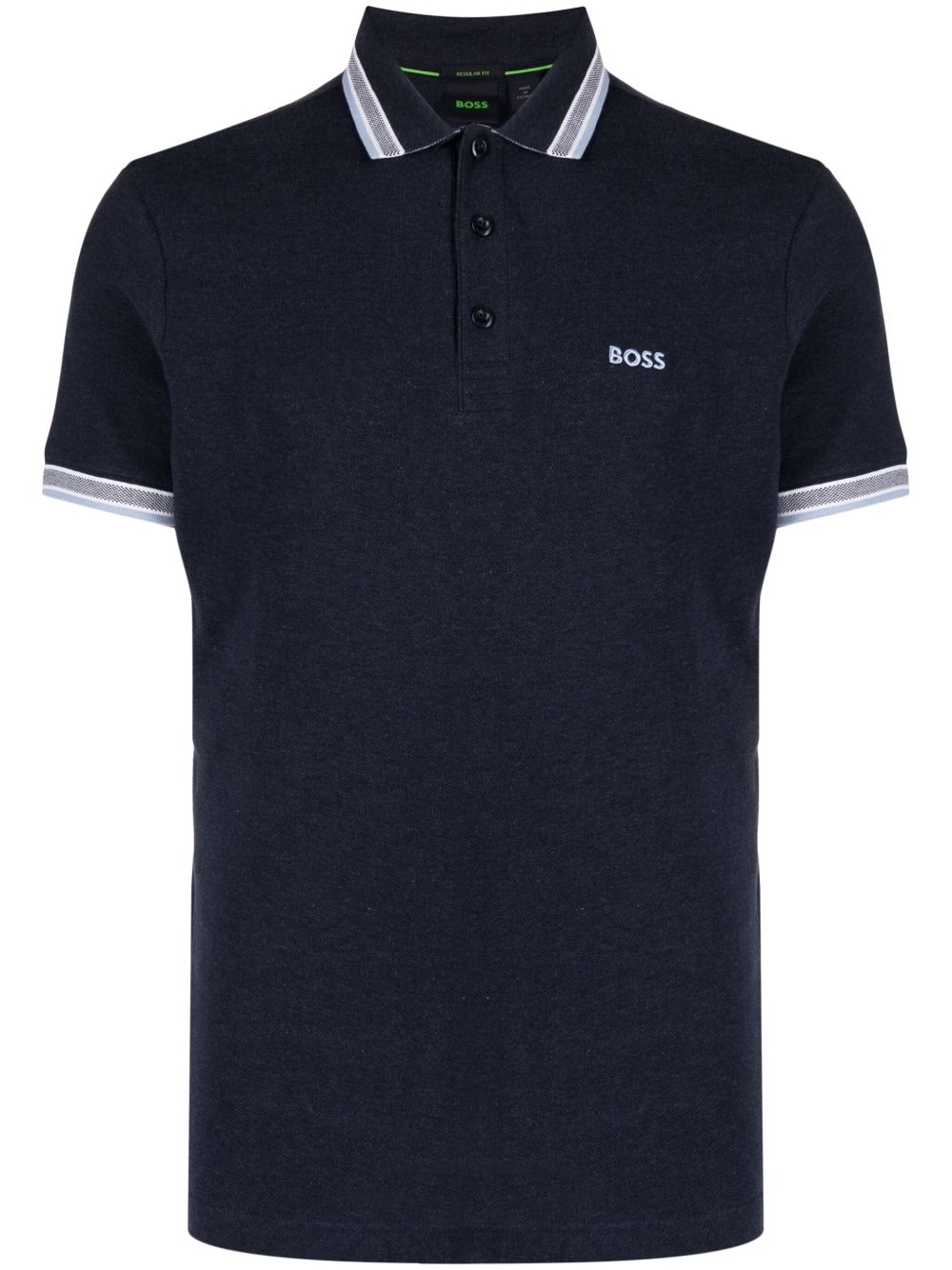 BOSS Paddy logo刺绣polo衫 - 蓝色