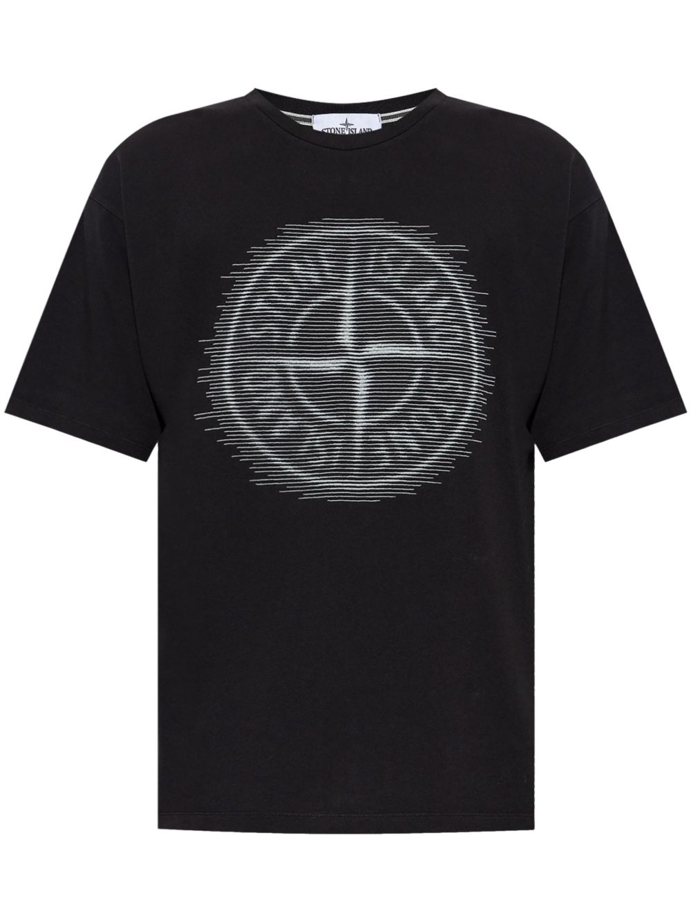 Stone Island logo T恤 - 黑色