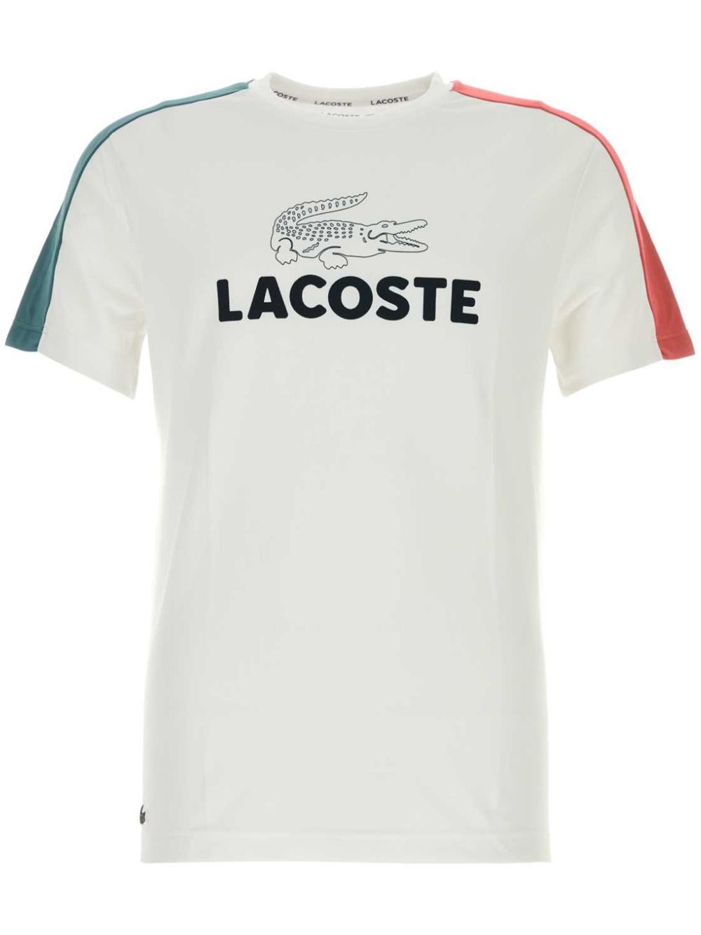 Lacoste 拼色T恤 - 白色