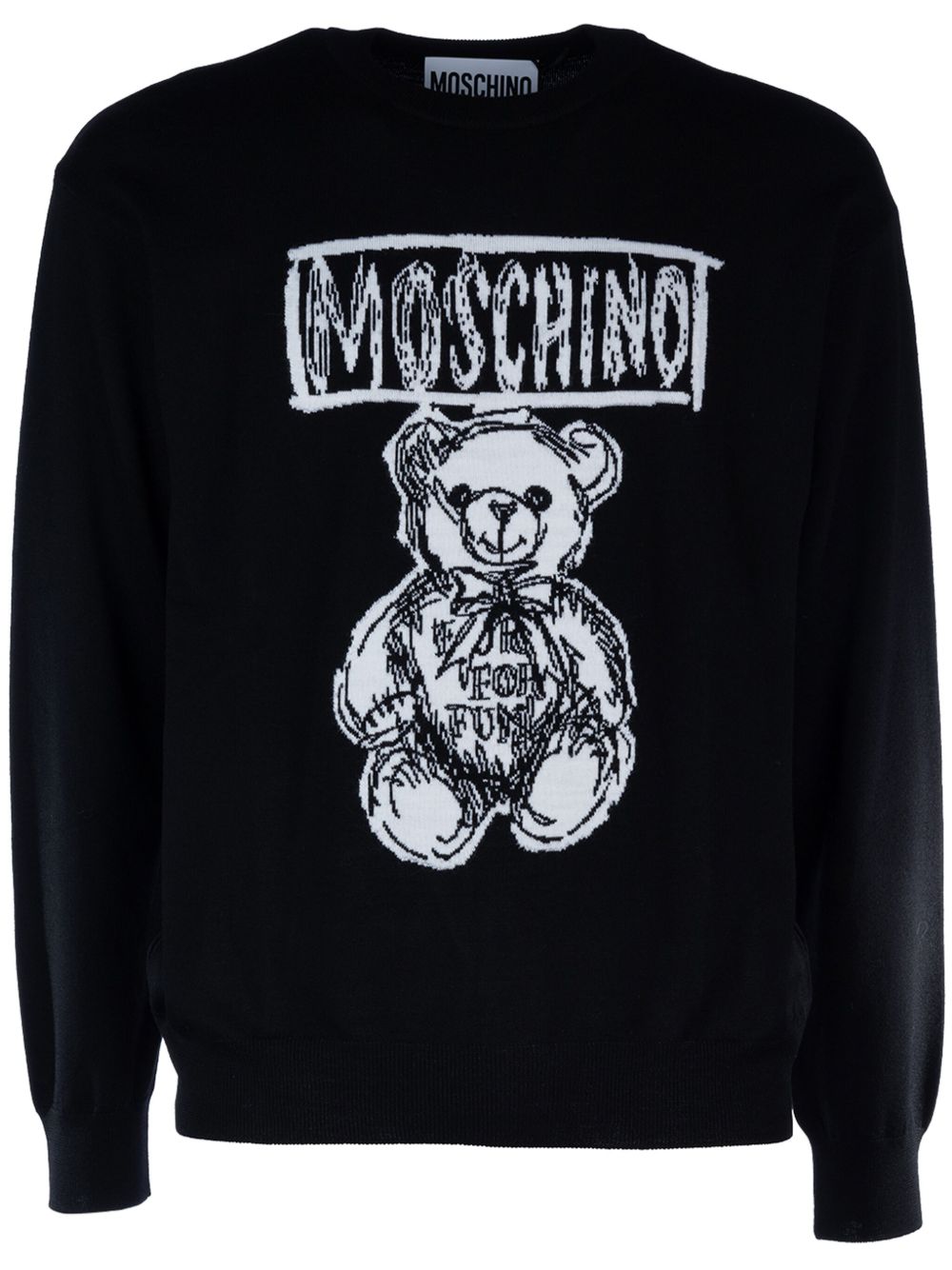 Moschino Teddy Bear 嵌花毛衣 - 黑色