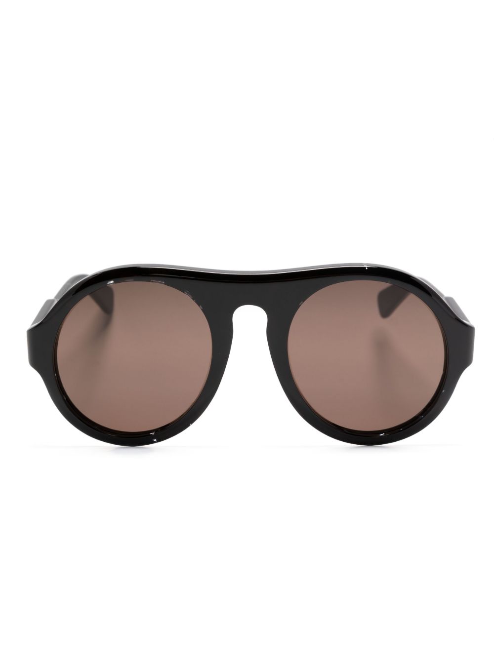 Chloé Eyewear logo雕刻飞行员太阳眼镜 - 黑色