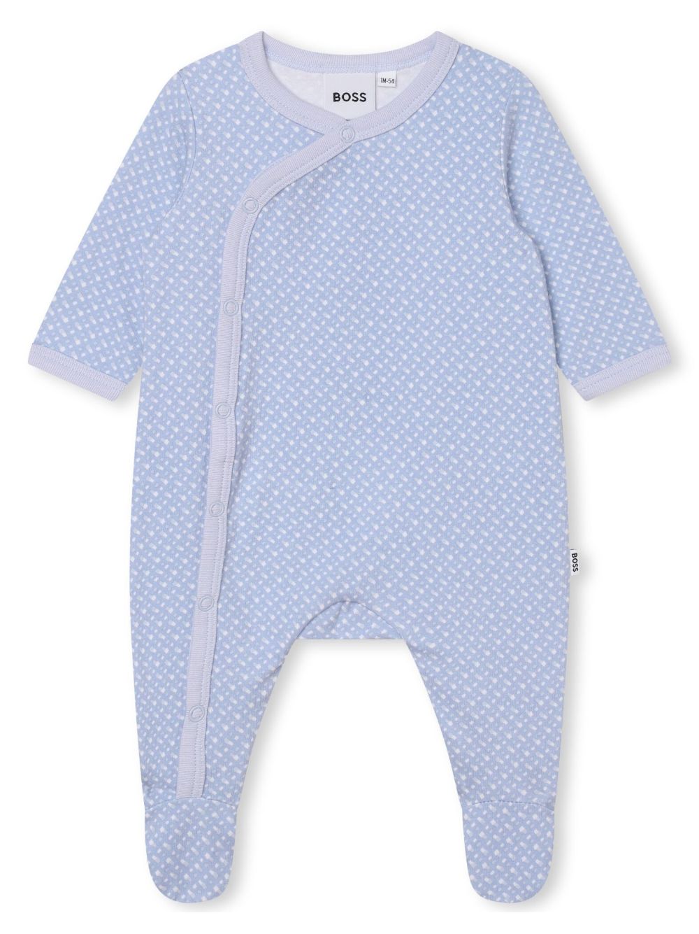 BOSS Kidswear 几何图案印花棉睡衣套装 - 蓝色