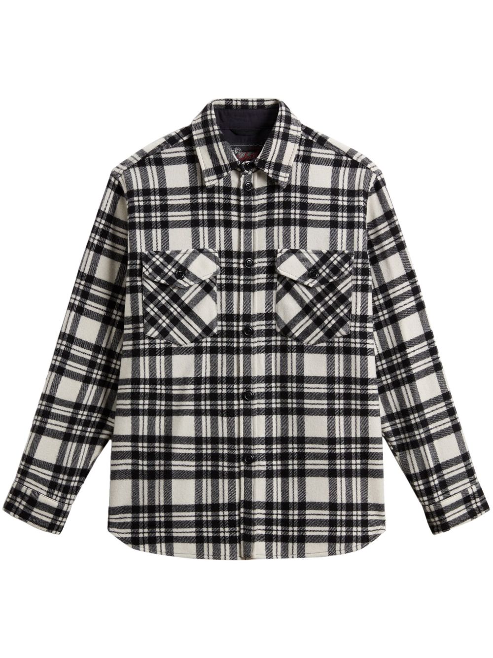 Woolrich 格纹羊绒衬衫 - 白色