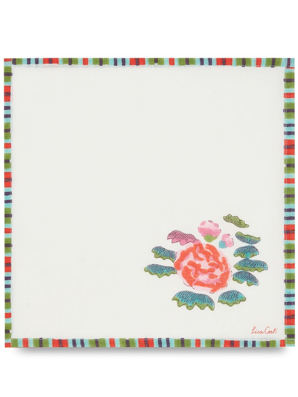 Lisa Corti Royal Palace floral-print napkins (set of four) - 白色