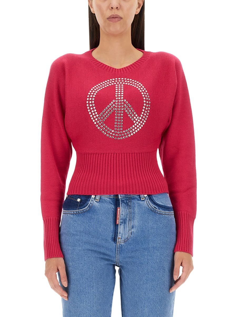 M05CH1N0 Jeans Peace Symbol Jersey