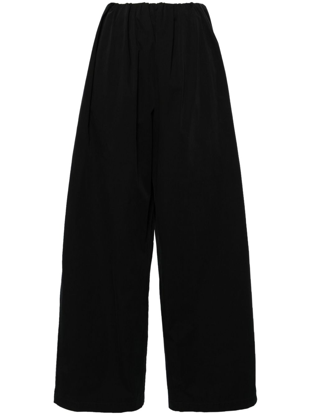 MM6 Maison Margiela 缩褶阔腿长裤 - 黑色