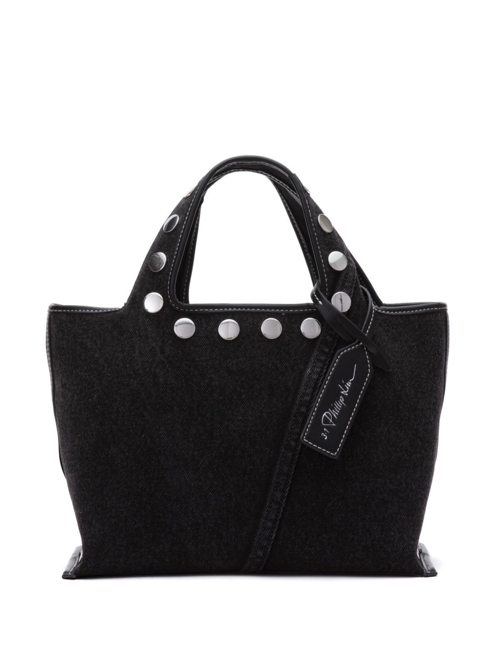 3.1 Phillip Lim Market 迷你牛仔托特包 - 黑色