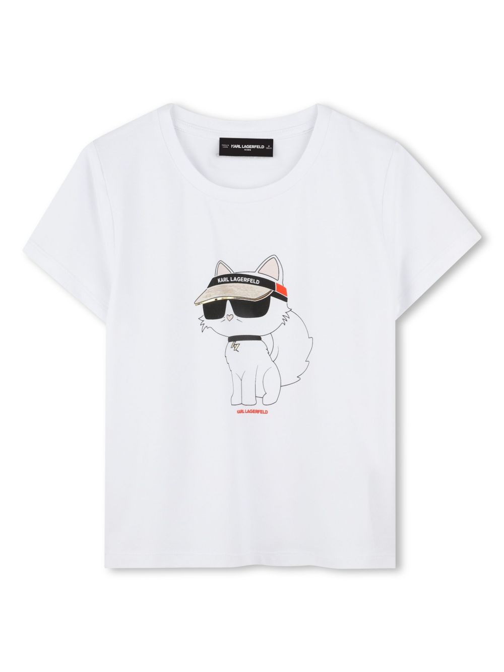 Karl Lagerfeld Kids 图案印花T恤 - 白色
