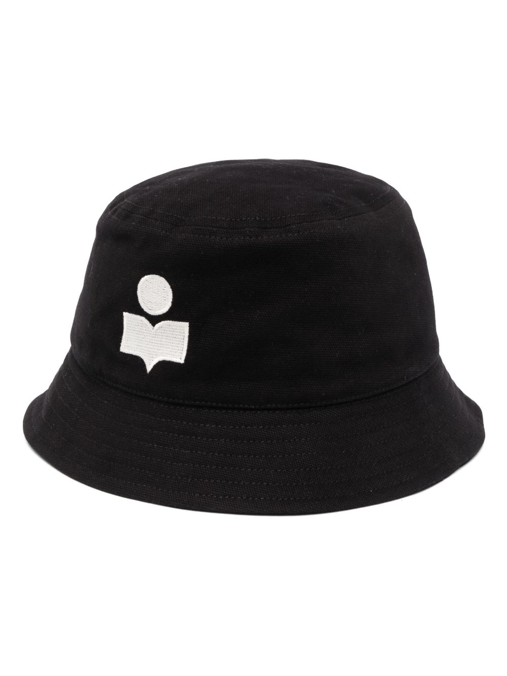 MARANT logo刺绣渔夫帽 - 黑色