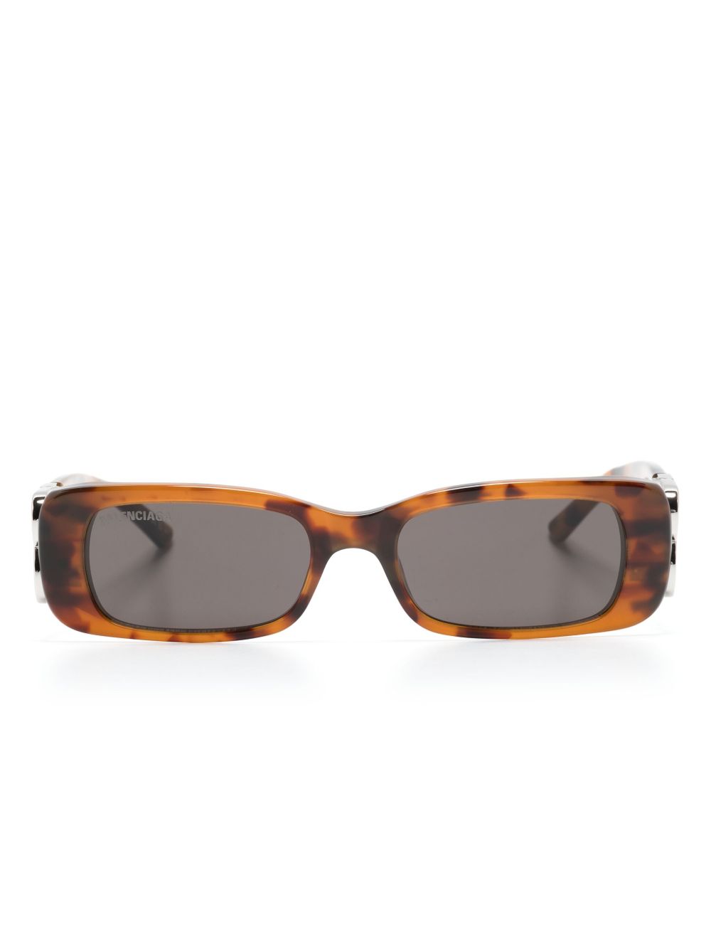 Balenciaga Eyewear Dynasty 长方形镜框太阳眼镜 - 褐色