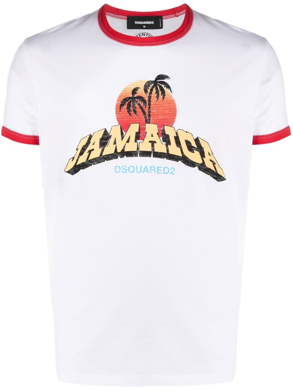 DSQUARED2 Jamaica logo印花T恤 - 白色