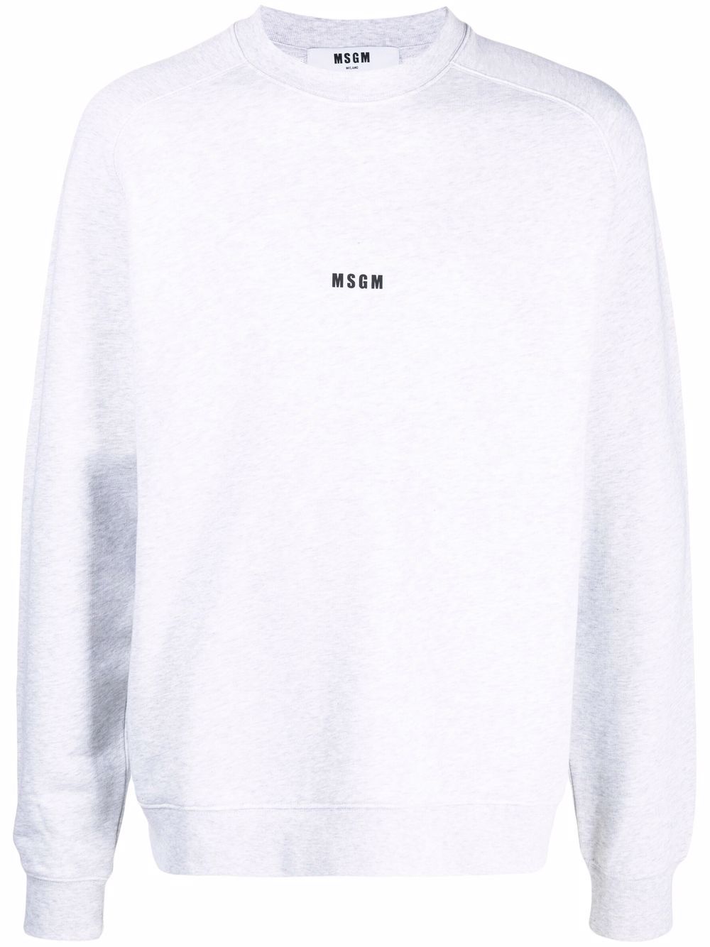MSGM logo印花圆领毛衣 - 灰色