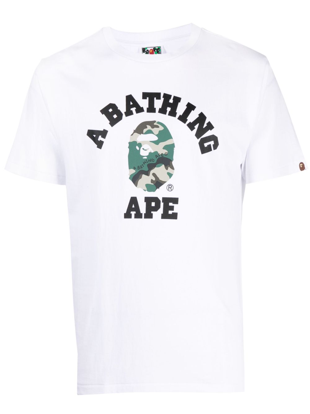 A BATHING APE® 标贴棉T恤 - 白色
