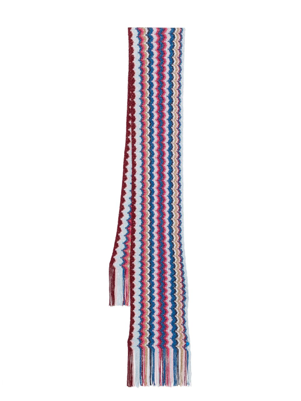 Missoni 人字纹针织围巾 - 蓝色