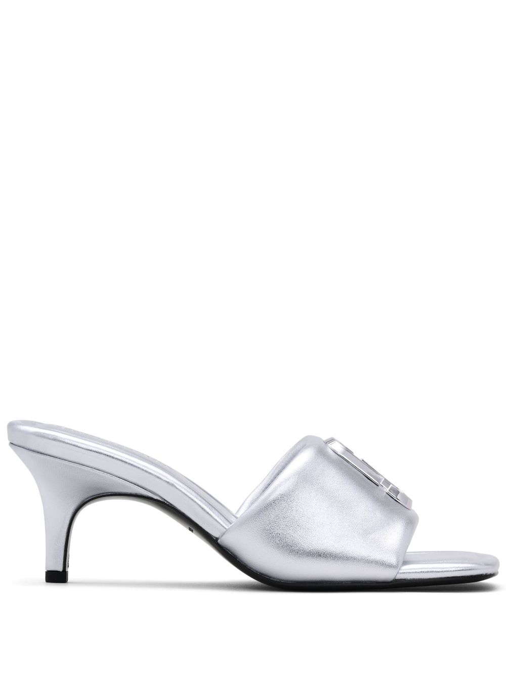 Marc Jacobs The Metallic J 皮质穆勒鞋 - 银色