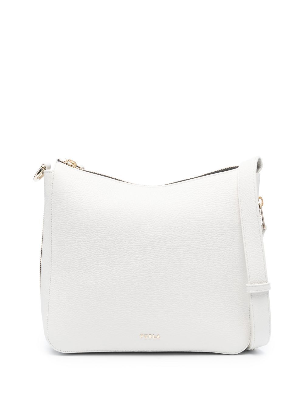 Furla 粒面皮质单肩包 - 白色