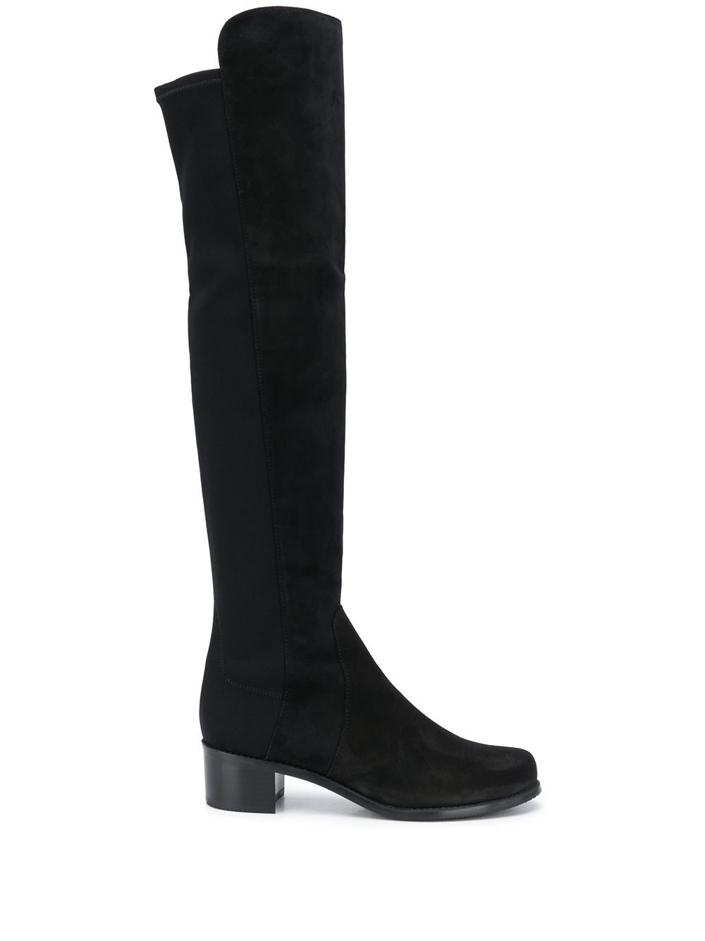 Stuart Weitzman 中跟过膝靴 - 黑色