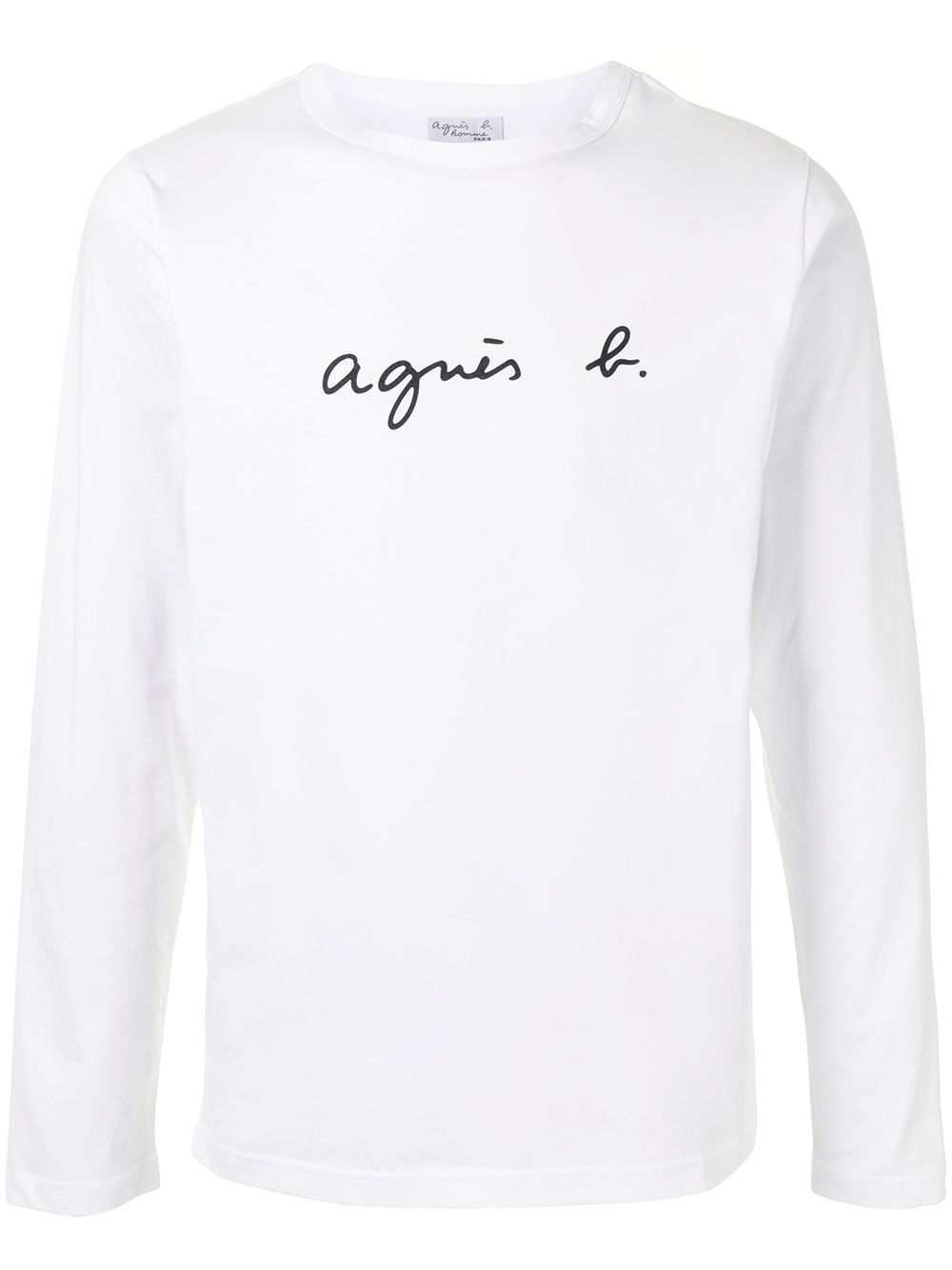 agnès b. logo印花T恤 - 白色