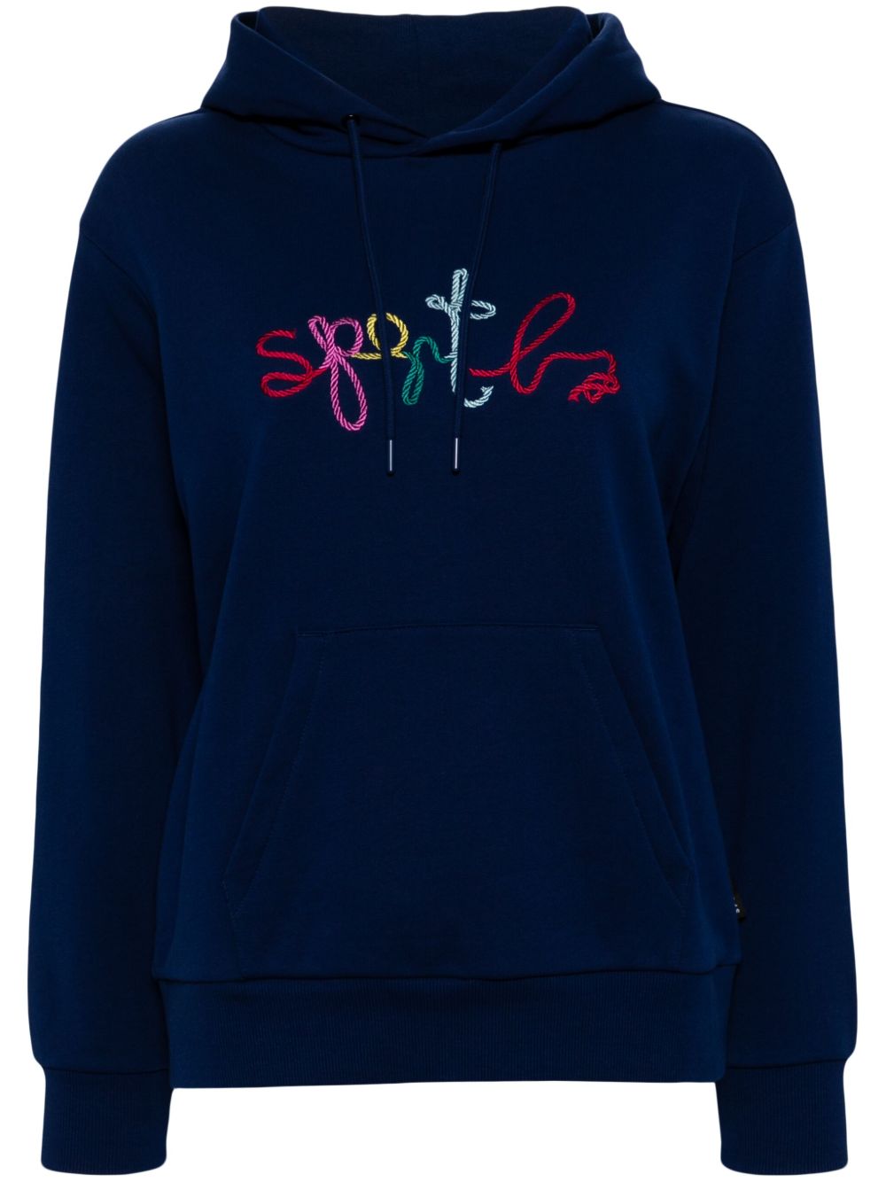 SPORT b. by agnès b. logo刺绣连帽衫 - 蓝色