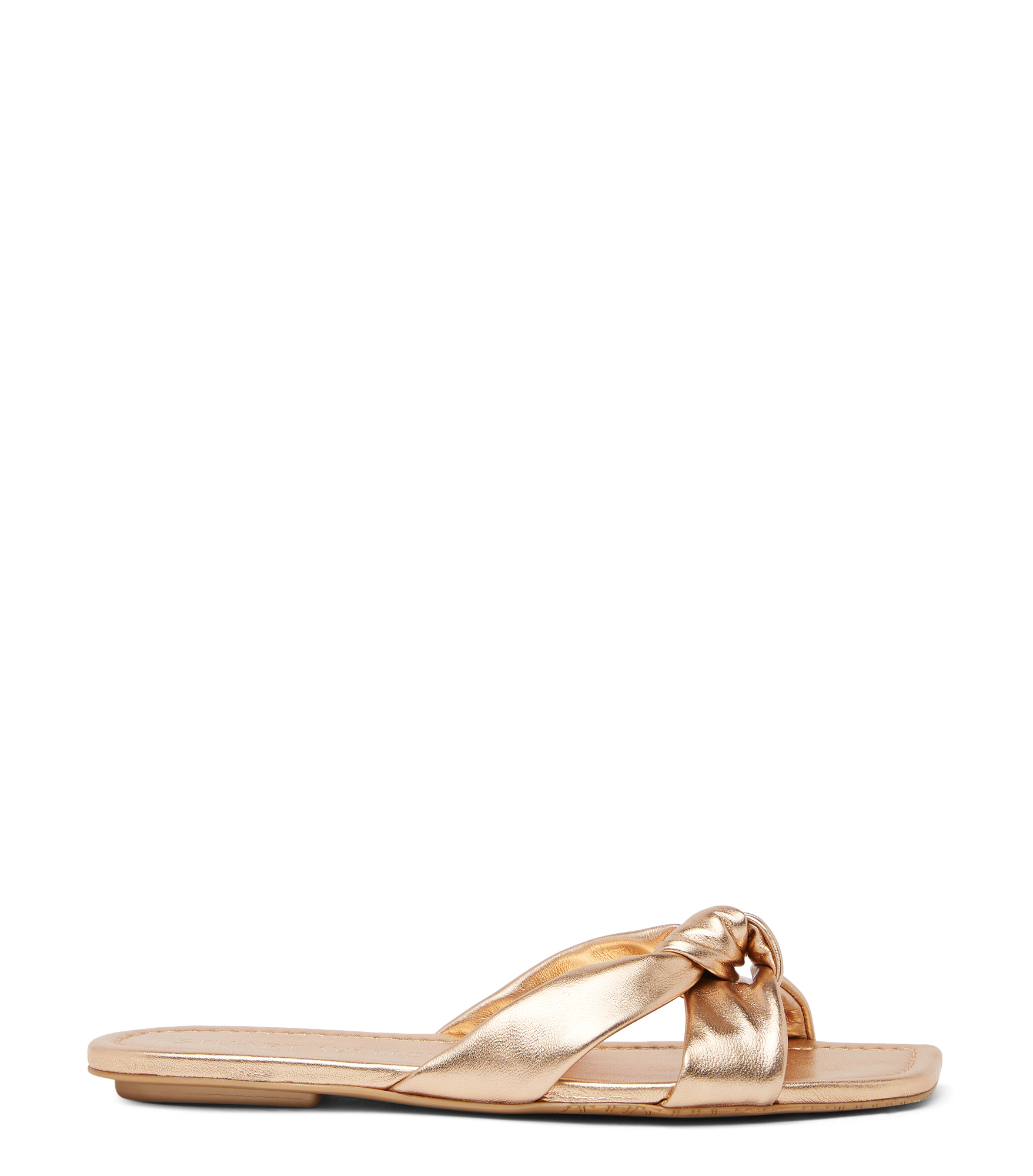Stuart Weitzman Playa Knot Flat - Woman Flats And Loafers Gold 38