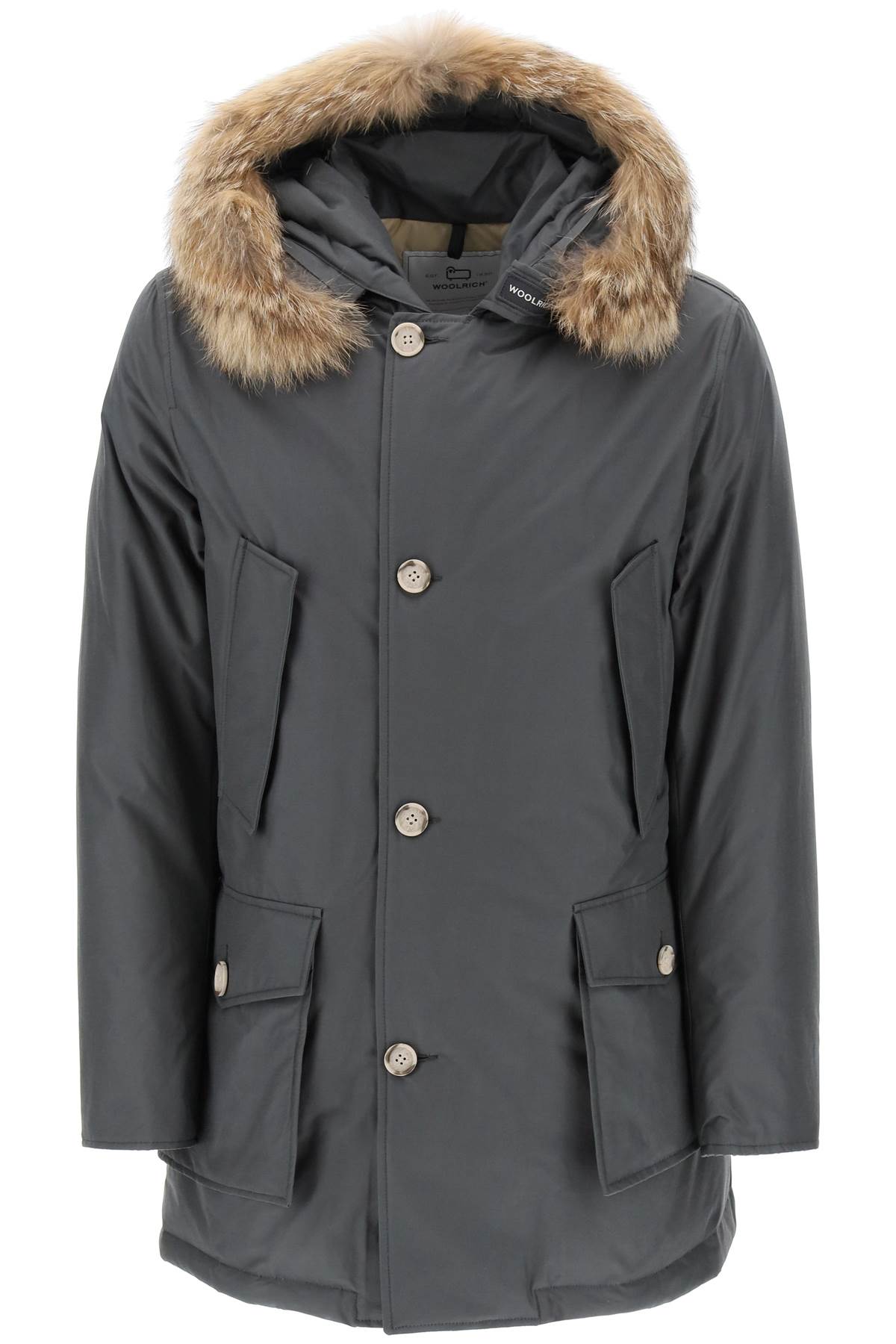 Woolrich artic Grey Cotton Blend Parka