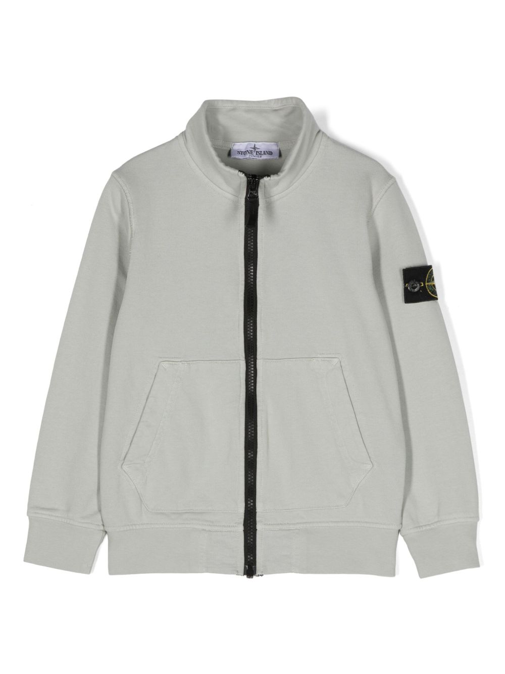 Stone Island Junior 罗盘图案拉链卫衣 - 绿色
