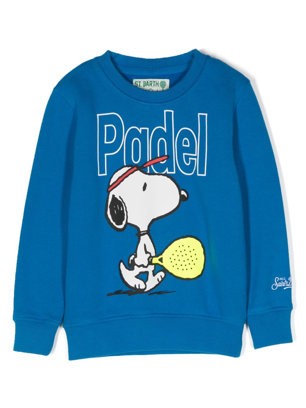 MC2 Saint Barth Kids x Snoopy 卡通印花棉卫衣 - 蓝色