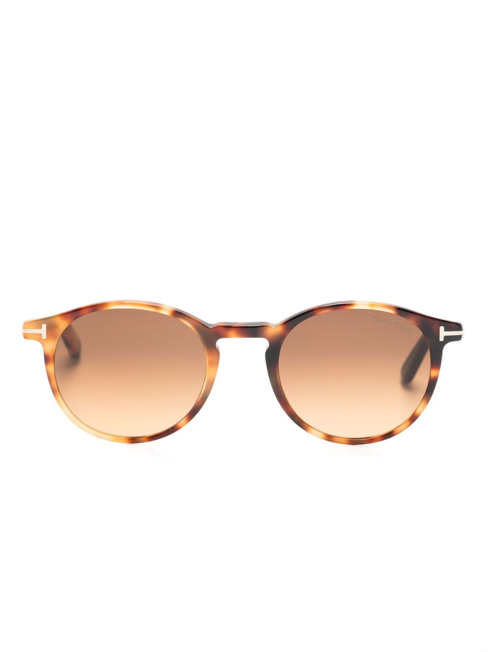 TOM FORD Eyewear Andrea 圆框太阳眼镜 - 褐色