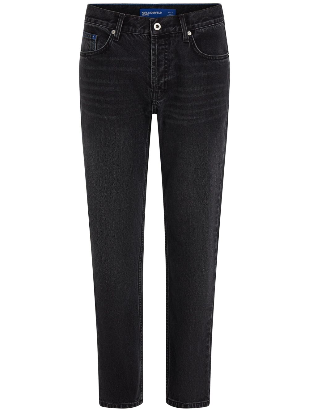 Karl Lagerfeld Jeans 口袋锥形牛仔裤 - 黑色