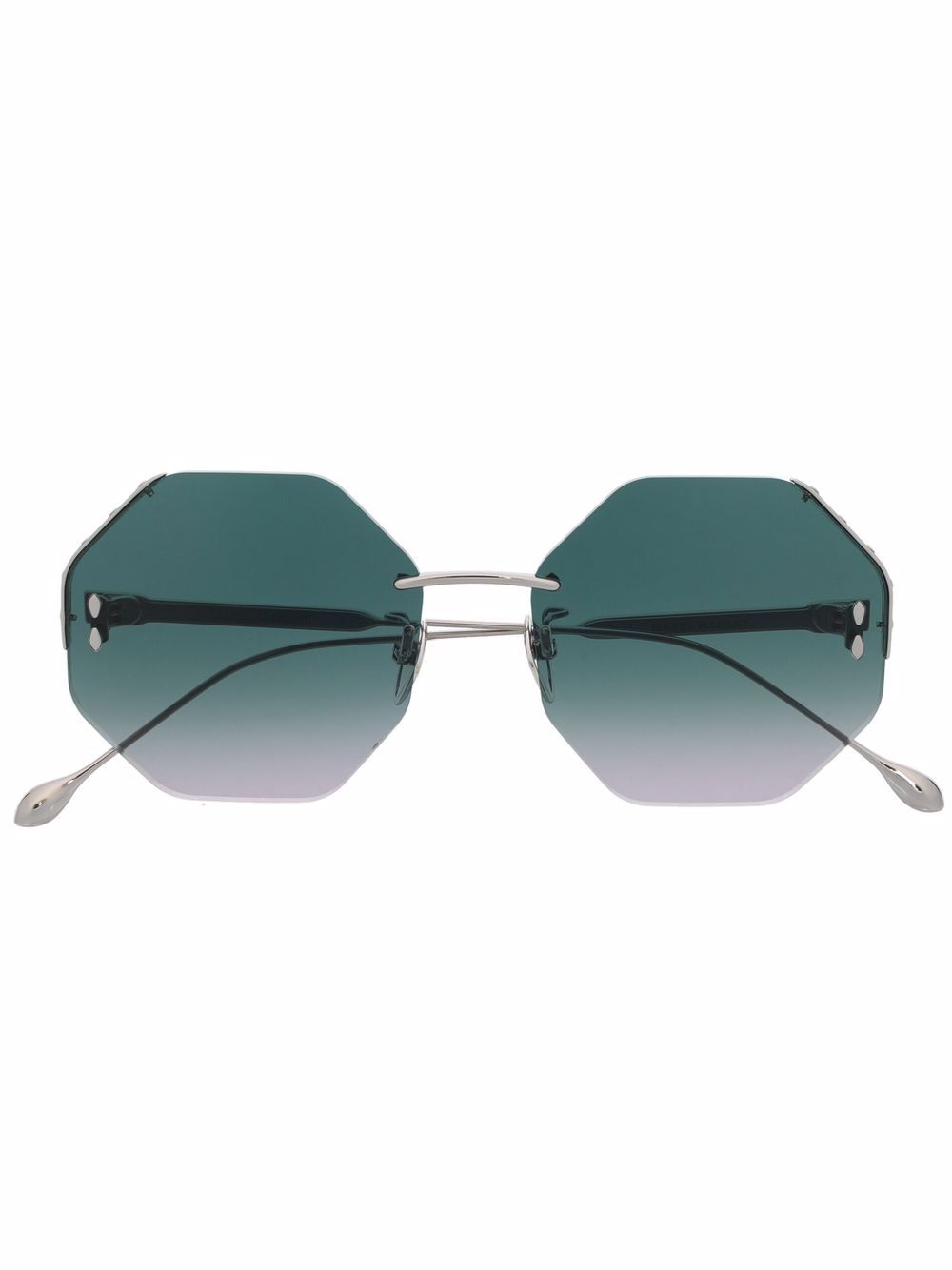 Isabel Marant Eyewear 几何形无框太阳眼镜 - 银色