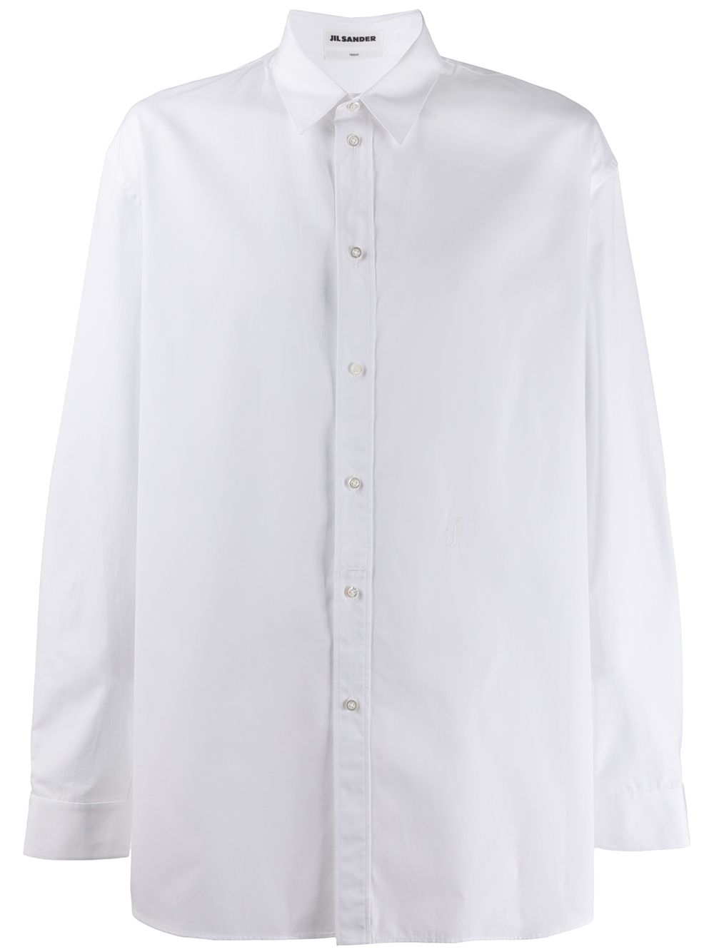 Jil Sander 排扣衬衫 - 白色